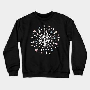 shining star with pastel stars Crewneck Sweatshirt